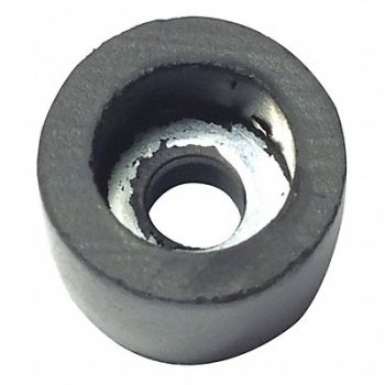 GRAINGER APPROVED Bumper 9/16 in Black Rubber PK25, 16YW62