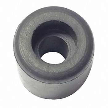 GRAINGER APPROVED Bumper 1/2 in Black Rubber PK25, 16ZD30