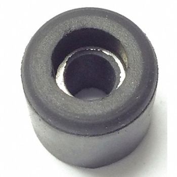 GRAINGER APPROVED Bumper 1/2 in Black Rubber PK25, 16ZD31