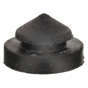 GRAINGER APPROVED Bumper 7/16 in Black Rubber PK100, 16ZD34