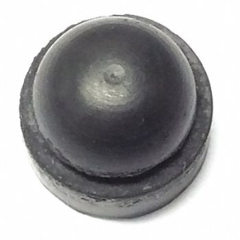 GRAINGER APPROVED Bumper 3/8 in Black Rubber PK100, 16ZD46