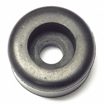 GRAINGER APPROVED Bumper 1 in Black Rubber PK10, 16ZD53