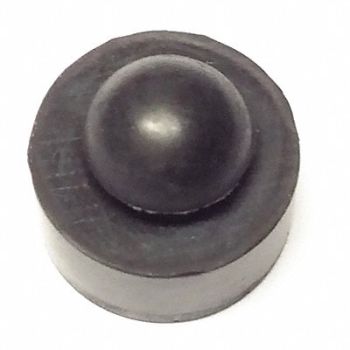 GRAINGER APPROVED Bumper 1/2 in Black Rubber PK100, 16ZD67