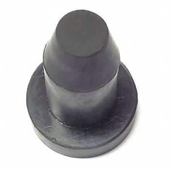 GRAINGER APPROVED Bumper 1 in Black Rubber PK25, 16ZD73