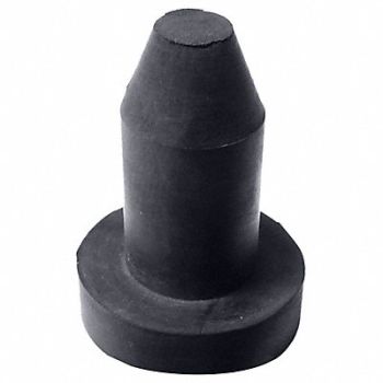 GRAINGER APPROVED Bumper 7/8 in Black Rubber PK25, 16ZD74