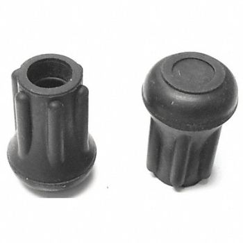 GRAINGER APPROVED Protective Leg Tip SlipOn Rd 33/64 PK10, 16ZF87