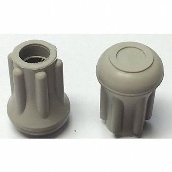 GRAINGER APPROVED Protective Leg Tip SlipOn Rd 33/64 PK10, 16ZG22