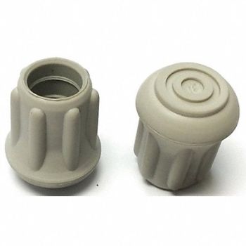 GRAINGER APPROVED Protective Leg Tip SlipOn Rd 31/64 PK25, 16ZM75