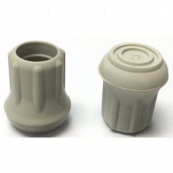 GRAINGER APPROVED Protective Leg Tip SlipOn Rd 39/64 PK25, 16ZM81