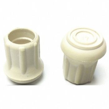 GRAINGER APPROVED Protective Leg Tip SlipOn Rd 39/64 PK25, 16ZM83