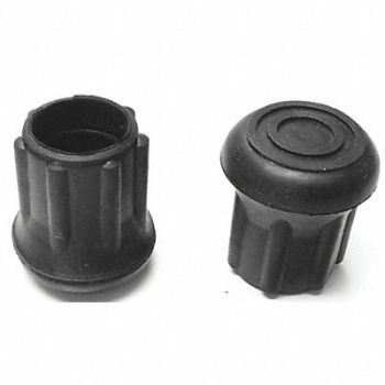 GRAINGER APPROVED Protective Leg Tip SlipOn Rd 47/64 PK25, 16ZM86