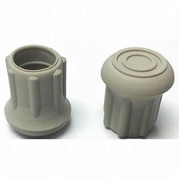 GRAINGER APPROVED Protective Leg Tip SlipOn Rd 47/64 PK25, 16ZM89