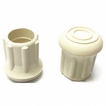 GRAINGER APPROVED Protective Leg Tip SlipOn Rd 47/64 PK10, 18AE38