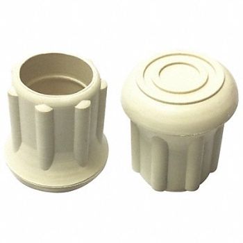 GRAINGER APPROVED Protective Leg Tip SlipOn Rd 47/64 PK25, 16ZM91