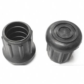 GRAINGER APPROVED Protective Leg Tip SlipOn Rd 55/64 PK25, 16ZM93