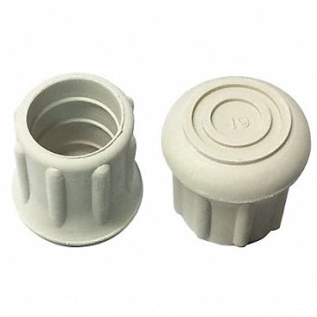 GRAINGER APPROVED Protective Leg Tip SlipOn Rd 55/64 PK25, 16ZM96