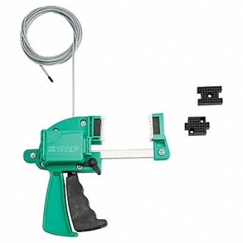 BRADY Valve Lockout Black/Green PVC Coated, 806U76