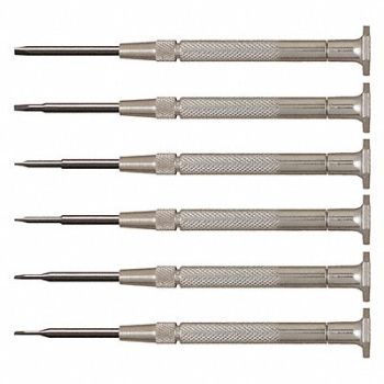 MOODY TOOL Steel Handle Slot ScrewDriver Set 6 Pc, 172A22