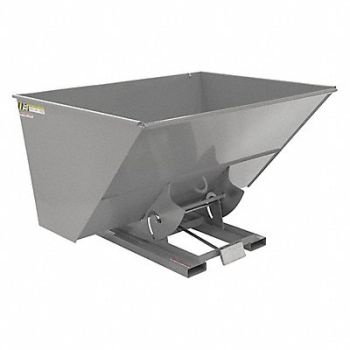 VESTIL Self-Dump Hopper Hd 3 cu yd. 6K Gray, 172R09