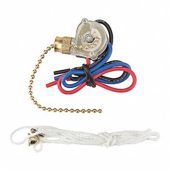 NSI INDUSTRIES Pull Chain Sp3T With Brass Actuator, 173M17