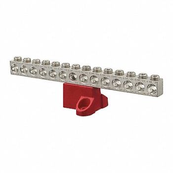 NSI INDUSTRIES Ground Bar Aluminum 14 Circuit 2/0-14AWG, 173U75