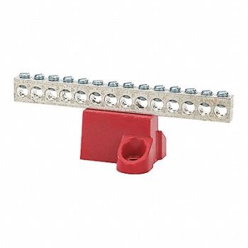 NSI INDUSTRIES Ground Bar Aluminum 14 Circuit 2-14 AWG, 173U78