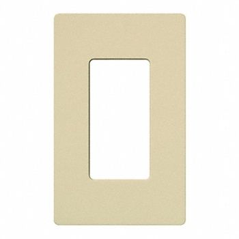 LUTRON Wallplate 1-Gang Decora Ivory, 174P92