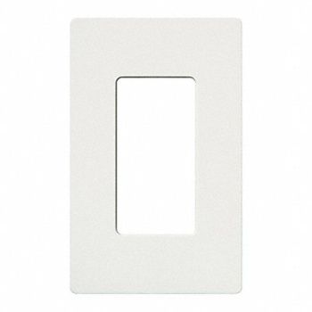 LUTRON Wallplate 1-Gang Decora White, 174P93