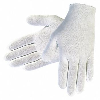 MCR SAFETY Inspection Gloves L White PK12, 177XK7