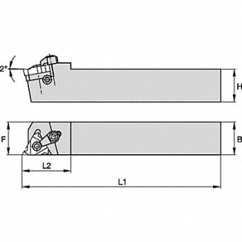 WIDIA Thread Turning Toolholder LSASR163, 287CV3