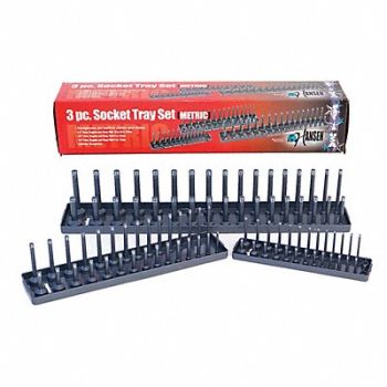 HANSEN Socket Tray Set Metric Grey 3 pcs., 182F45