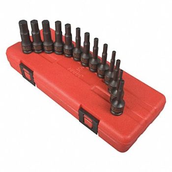 SUNEX TOOLS Hex Driver Set 13 pcs. SAE/Metric 3/8, 182K58