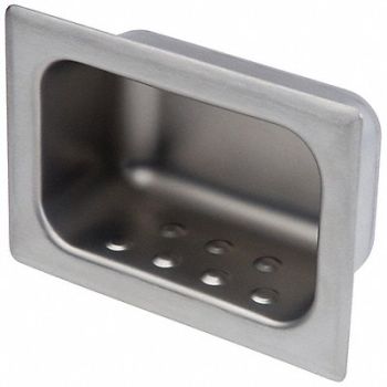 BESTCARE Soap Dish Silver 7 in W, 38C413
