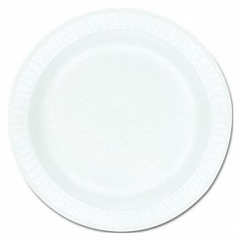 DART Disposable Foam Plate 9 in White PK500, 1JYY7