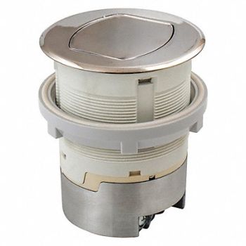 HUBBELL WIRING DEVICE-KELLEMS Ktcn Cntr Rcpt Surf Nickel 15A Kit, 184V72