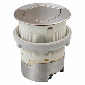 HUBBELL WIRING DEVICE-KELLEMS Ktcn Cntr Rcpt Flush Nickel 15A Kit, 184V79