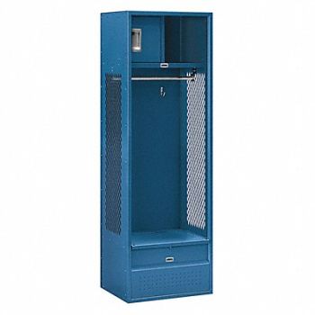 SALSBURY INDUSTRIES Open Access Locker 24Wx72Hx18 D Blue, 186Z84