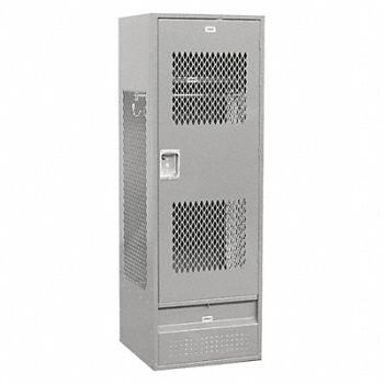SALSBURY INDUSTRIES Gear Locker 24Wx72Hx24D Vented Door Gray, 187A05