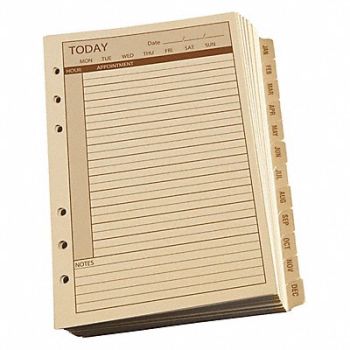 RITE IN THE RAIN Planner Calendar Pages Daily 4-5/8 x7 in, 18A135