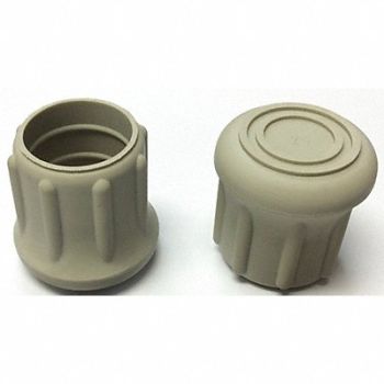GRAINGER APPROVED Protective Leg Tip SlipOn Rd 1-3/32 PK10, 18AE04