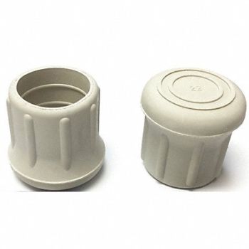 GRAINGER APPROVED Protective Leg Tip SlipOn Rd 1-7/32 PK10, 18AE12