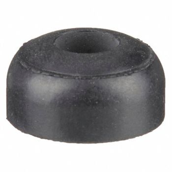 GRAINGER APPROVED Bumper 1/2 in Black Rubber PK10, 18AL88