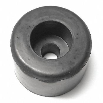 GRAINGER APPROVED Bumper 25/32 in Black Rubber PK10, 18AR59