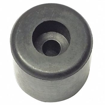 GRAINGER APPROVED Bumper 51/64 in Black Rubber PK10, 18AR90