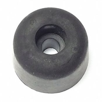 GRAINGER APPROVED Bumper 7/8 in Black Rubber PK10, 18AU25