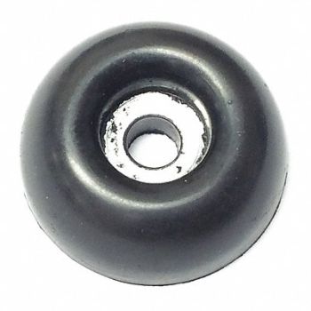 GRAINGER APPROVED Bumper 31/32 in Black Rubber PK10, 18AU56