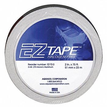 AQUASOL Aluminum Tape 2 in W 75 ft L Silver, 18C573