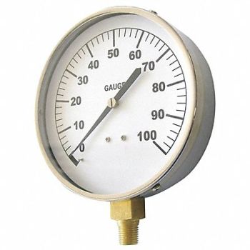 GRAINGER APPROVED G3995 Pressure Gauge Mechanical Cont 4-1/2 In, 18C752