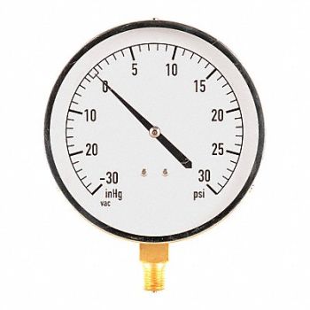 GRAINGER APPROVED G3995 Pressure Gauge Mechanical Cont 4-1/2 In, 18C741
