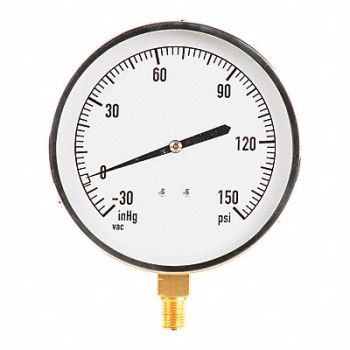 GRAINGER APPROVED G3995 Pressure Gauge Mechanical Cont 4-1/2 In, 18C744